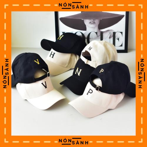 Mũ lưỡi trai thêu chữ cái từ A -> Y Nón kết chất kaki form unisex nam nữ_nonsanh