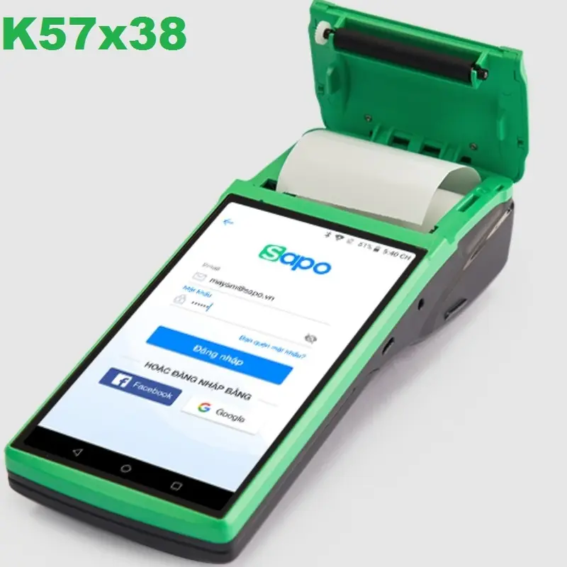 [100 CUỘN K57x38] dành cho MÁY POS CẦM TAY Giấy in bill giấy in hóa đơn- giấy in nhiệt K57 máy in bluetooth 0