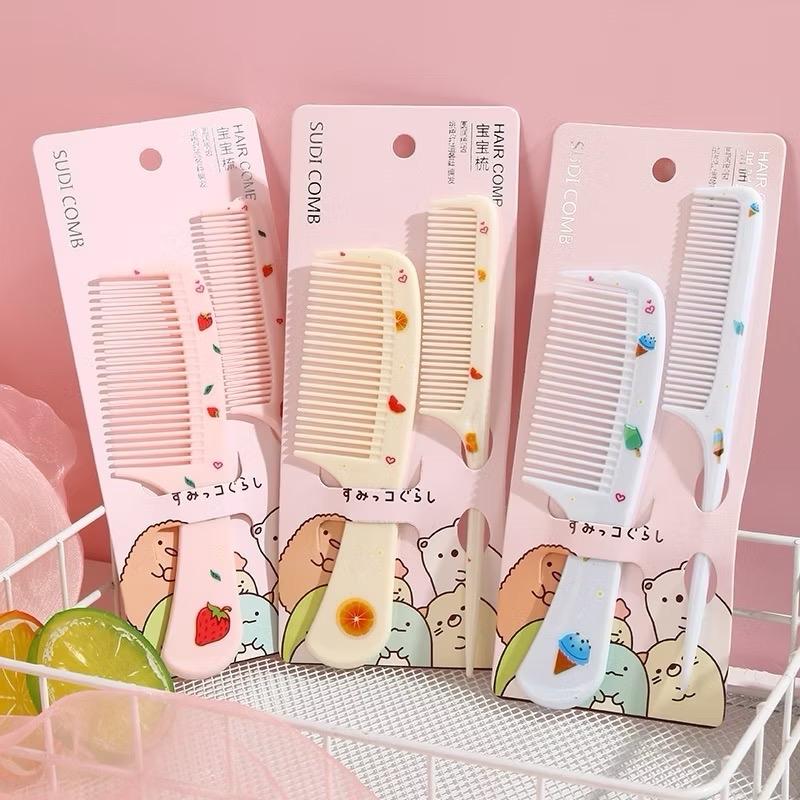  ￼Set 2 Lược Mini Nhỏ Bỏ Túi Chải Tóc Tiện Dụng Dễ Thương Phụ Kiện Tóc Cho Nữ  Giao Màu Ngẫu Nhiên  gỡ 