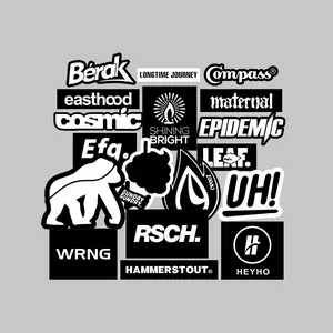 Stiker Brand Lokal Bw18pcs Sticker Book
