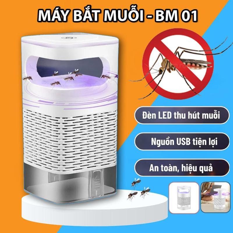 Đèn Bắt Muỗi Tia UV Cao Cấp Máy Bắt Muỗi Diệt Côn trùnġ Thông Minh Có Quạt Hút Cổng USB Amalife -