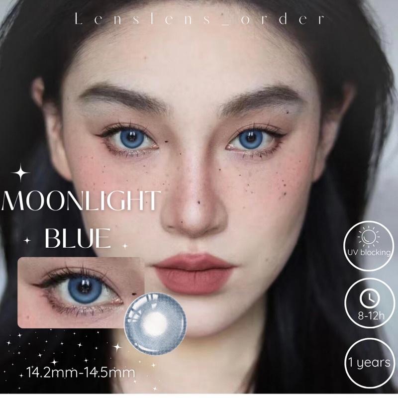 Lens Mắt Kính Áp Tròng Moonlight Blue Hiệu Ứng Filter HotDouyin Đủ Độ Cận [TẶNG KÈM KHAY DỤNG CỤ] (Vui Lòng Đặt 2 Chiếc) Nữ 2