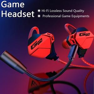 Spise G10 premium earphones gaming with dual microphone cool stylish Noise Cancelling HiFi stereo headset 3.5mm gaming earphones Audio Silicone Clip Earbud Plug Electronic Cord