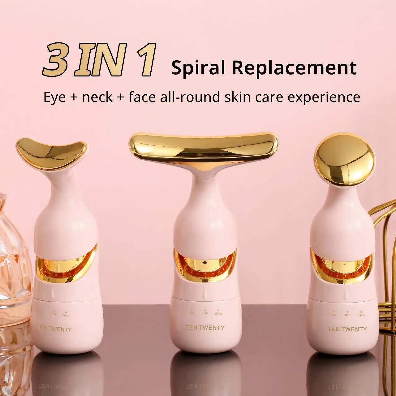 Facial Massager Electric Vibration V Face Lifting Pink Series Beauty Instrument Comfort
