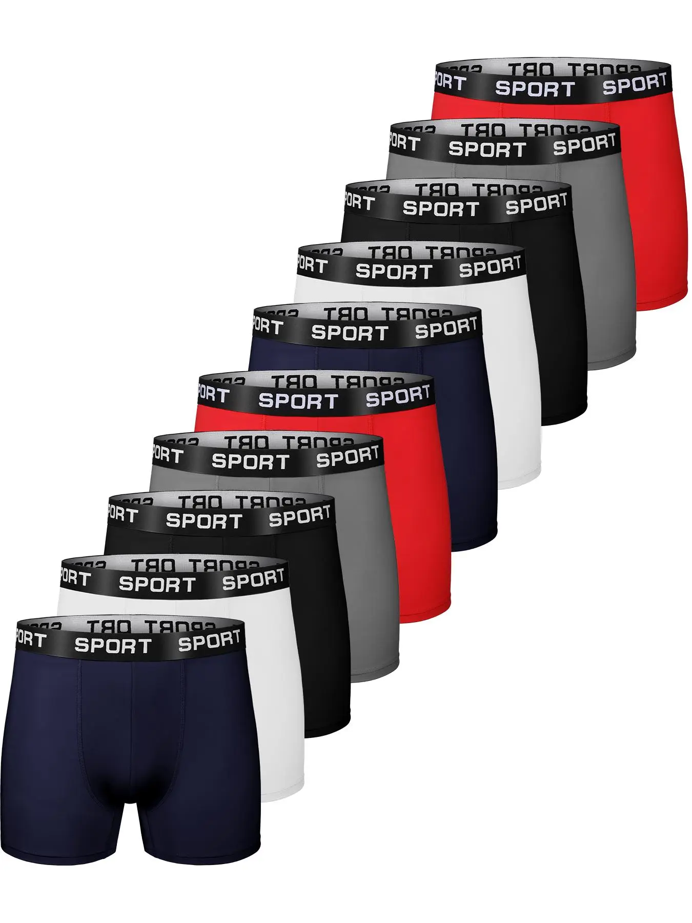 Men's Letter Tape Boxer Brief, Casual Comfy Breathable Sports Underwear for Daily Wear, Men's Underwear for All Seasons, Workout Clothes