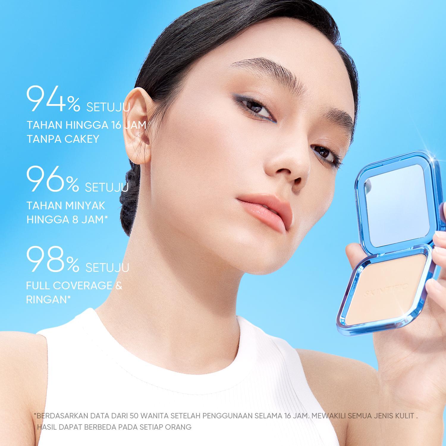 [Make Up 1 Set Lengkap] Skintific 4 Pcs Matte Cushion + 5X Ceramide Barrier Moisture Gel - Light Texture+5X Ceramide Serum Sunscreen+ Ultra Cover Powder Foundation | Makeup Sekaligus Skincare, Cocok Untuk Kulit Berminyak & Berjerawat