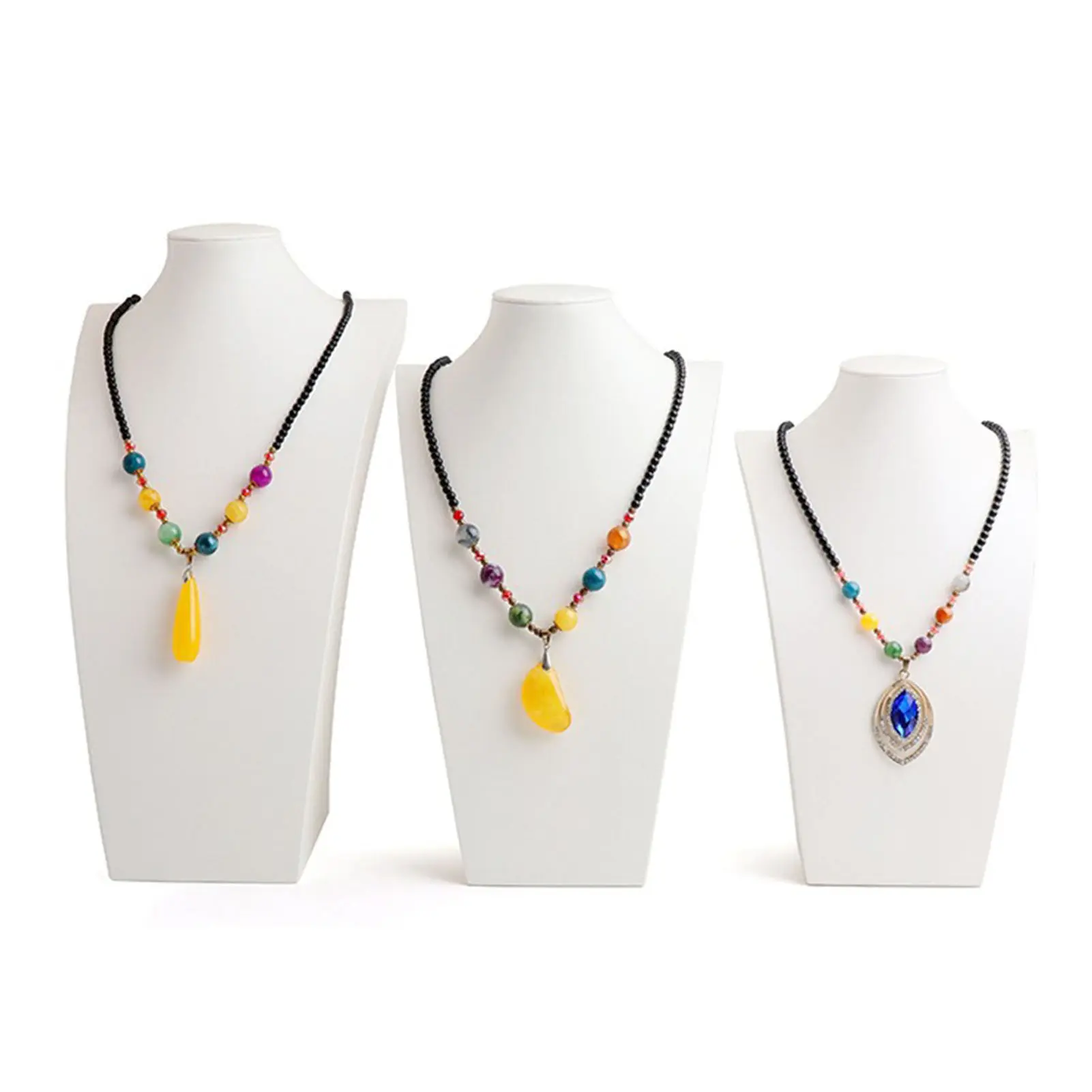 Nfpedgn-Jewelry Display Stand Necklace Exhibition Mannequin Jewelry Rack Chain Display Hand Model Prop Jewelry Display Model Portrait Neck Holder for Jewelry Store Window