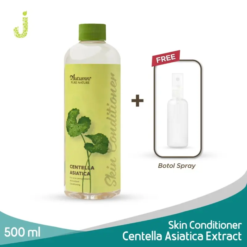 autumn toner skin conditioner centella asiatica 500ml free botol spray 1
