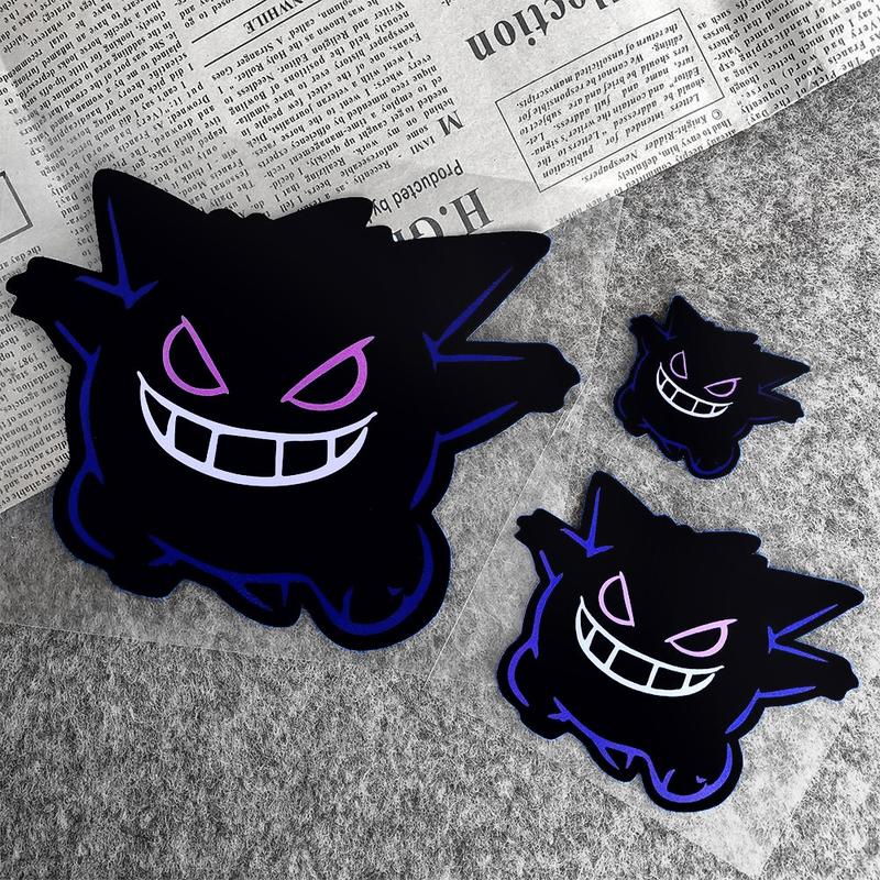  Hình dán xe phản quang Anime Phim hoạt hình Kawaii Evil Smiling Pokemon Gengar cho thân xe kính chắn gió cửa sổ xe máy xe tay ga không thấm nước Decal can vui nhộn Nhãn Dán Tem 