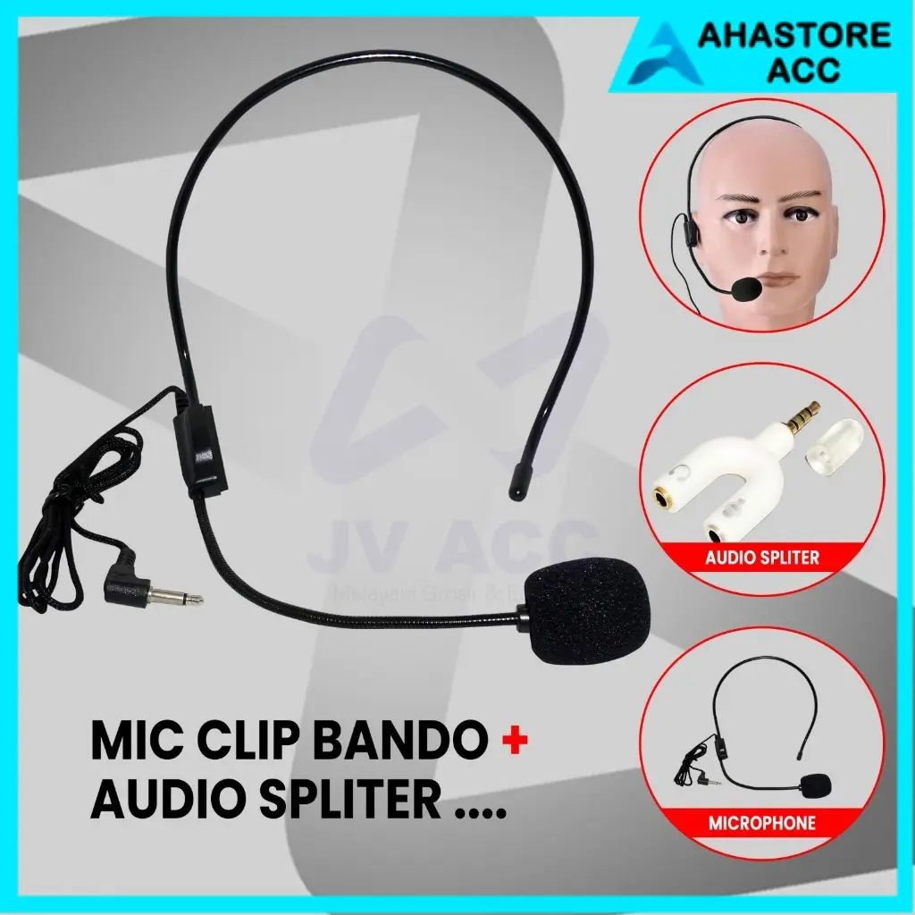 1 SET BANDO MIC MICROPHONE CLIP ON FOR VLOGGER / LIVE / KONTEN CREATOR