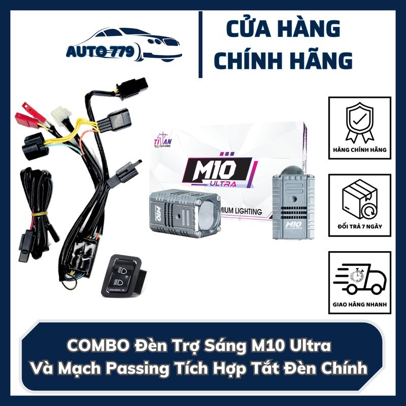 COMBO Phụ Kiện Đèn Trợ Sáng M10 Ultra  Và Mạch Auto Passing Tích Hợp Tắt Đèn Chính Cho Các Dòng Xe ( GHI CHÚ DÒNG XE )