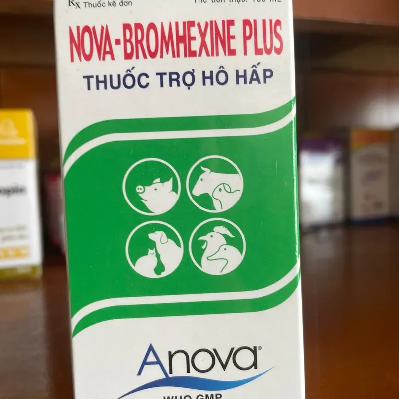 Nova Bromhexine Plus 100ml tiêm hỗ trợ hô hấp, long đờm dễ thở, giảm ho, thông khí quản cho gia súc, gia cầm, gà đá, gà chọi 3