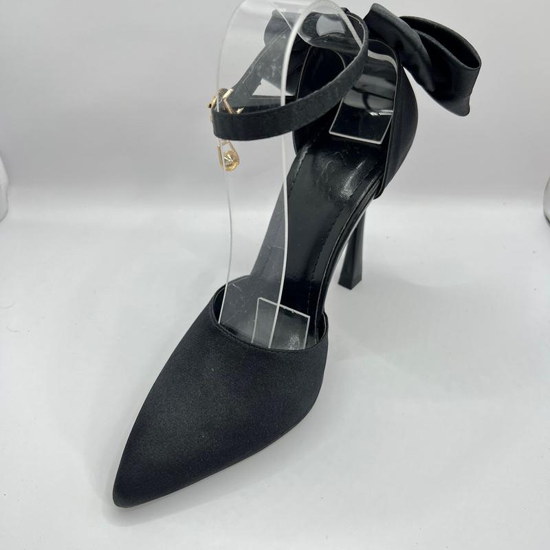  N47 Giày cao gót 10p 9p 7p mũi nhọn Nơ lụa- khoá cài giọt lệ-gót nhọn Nữ Shoes Guốc   lùi 1sz  muốn mua 10p note đơn   gót 10p  Women 