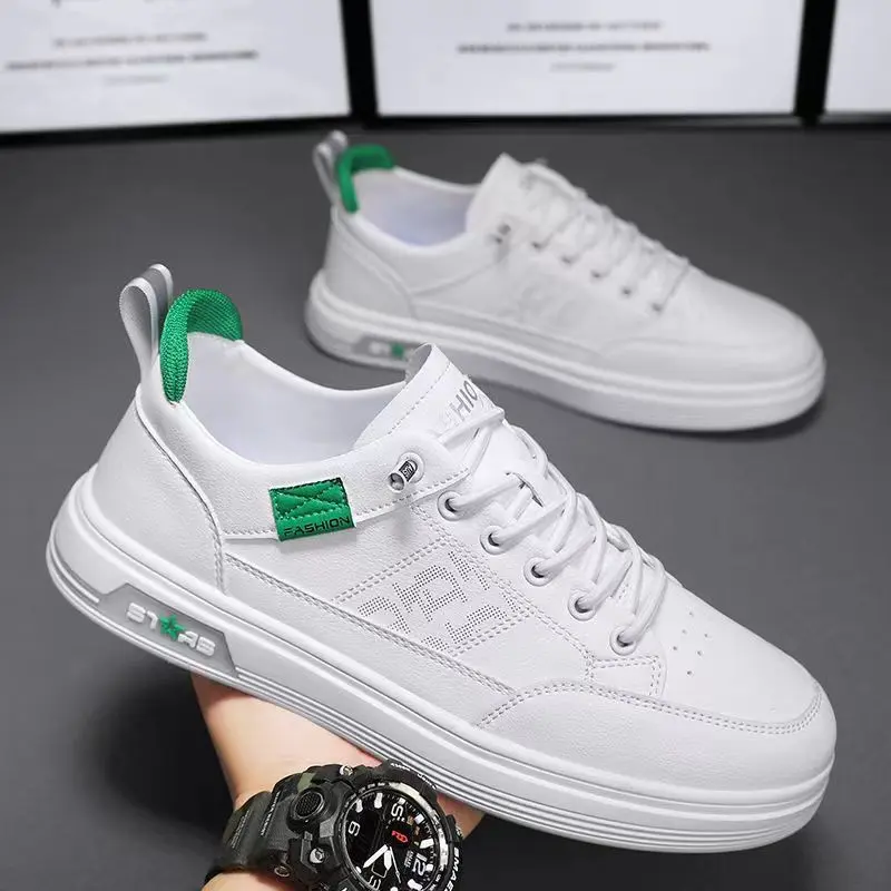 Bestall Christmas 2024 new men's shoes spring breathable little white shoes Korean version trend versatile one-pedal sports and leisure soft-soled trendy shoes