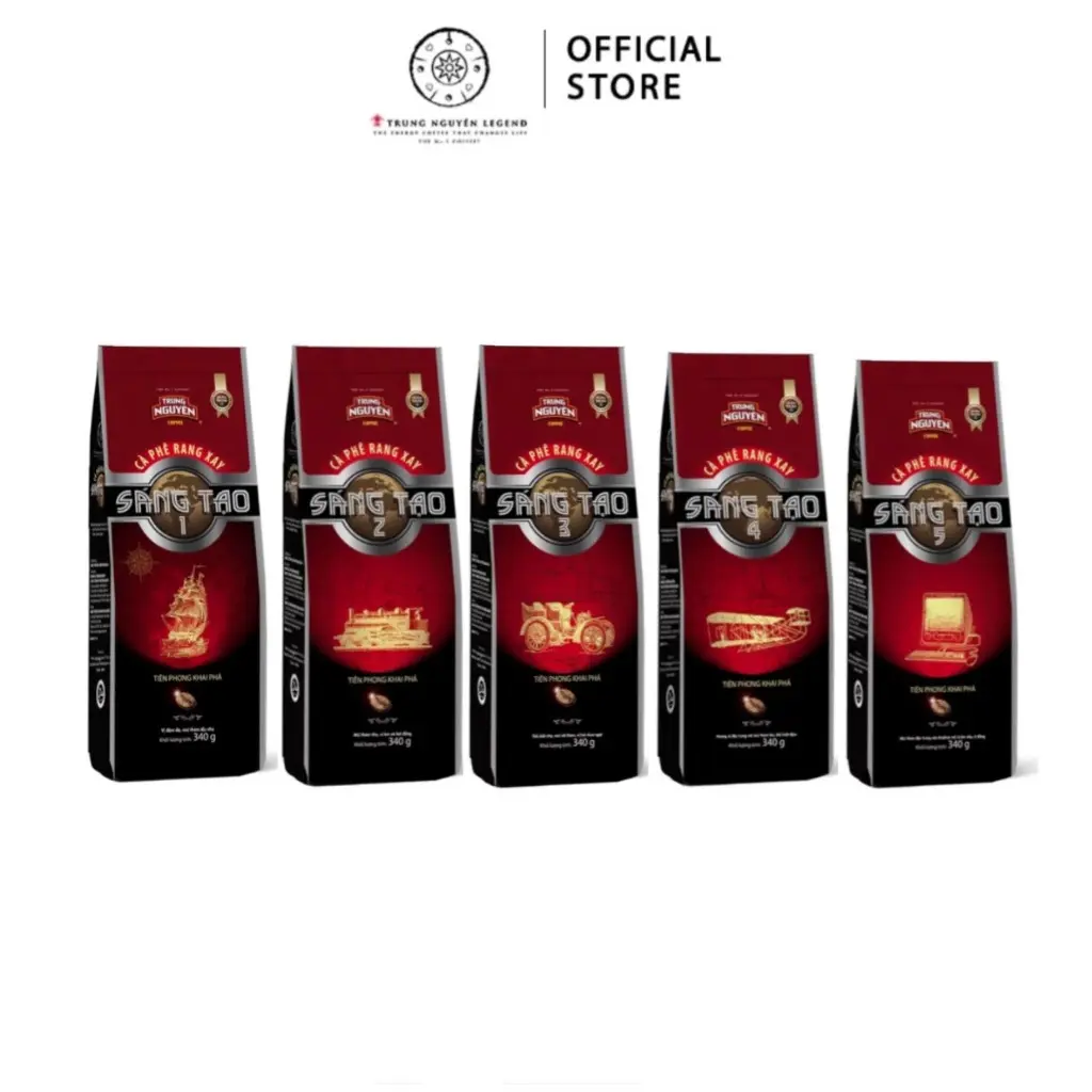 Cà phê Trung Nguyên Sáng Tạo 1 2 3 4 5 gói 340g Cà phê pha phin
