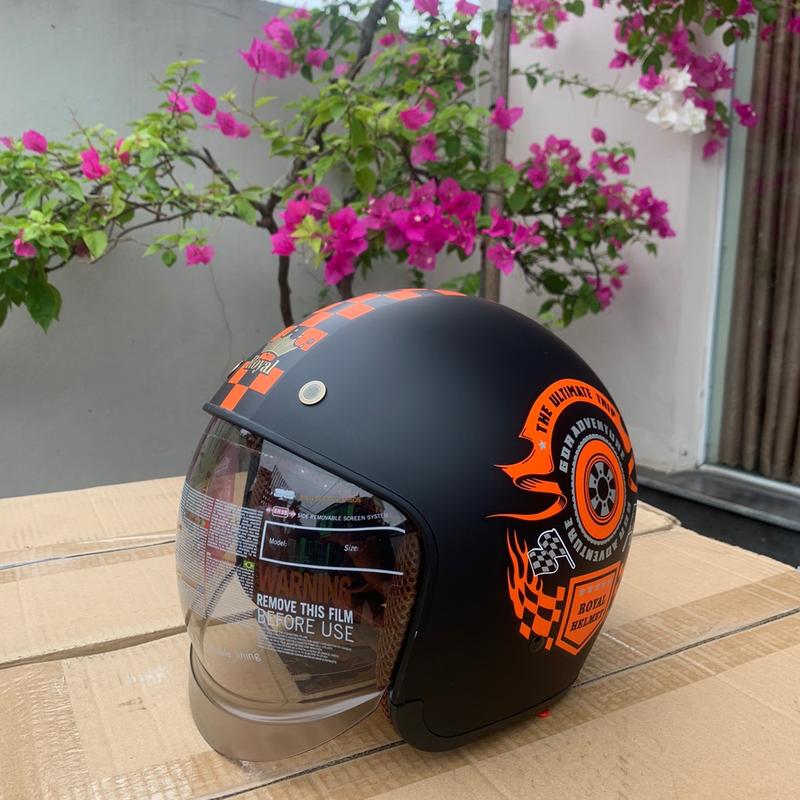 Mũ Royal M139 Kính Dấu Có Hoạ Tiết Nón Bảo Hiểm Helmet