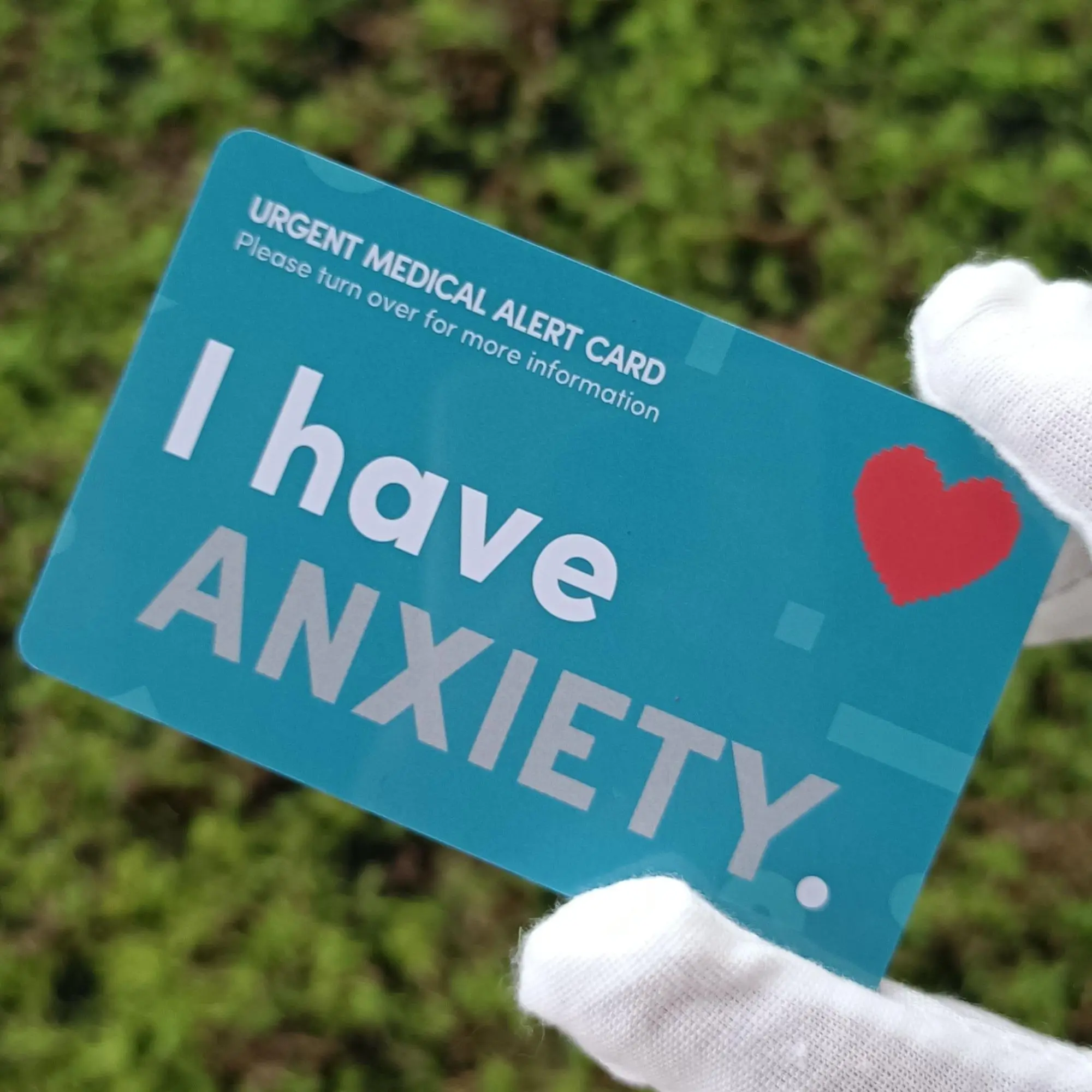 Urgent Medical Alert Notice Card, 1 Count Anxiety Mental Disorder Writable Card, Portable Notice Card for Patients