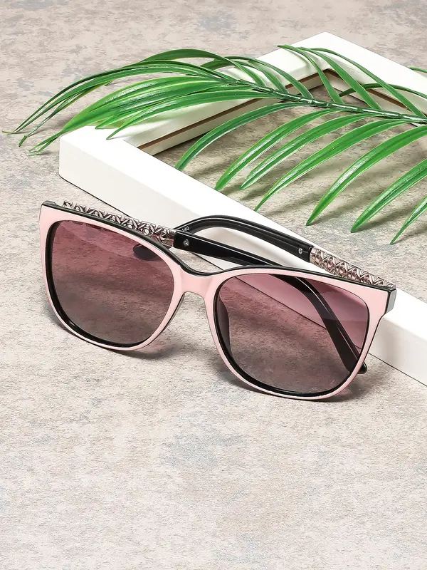 Women's Ombre Lens Square Frames Sunglasses, Modern Trendy Casual Sunglasses for Everyday Use, Fashion Styling Accessories for Outdoor Activities Sunglasses 2025 Women, Classic Shades, Trendy Vintage Sunglasses Polarized 2