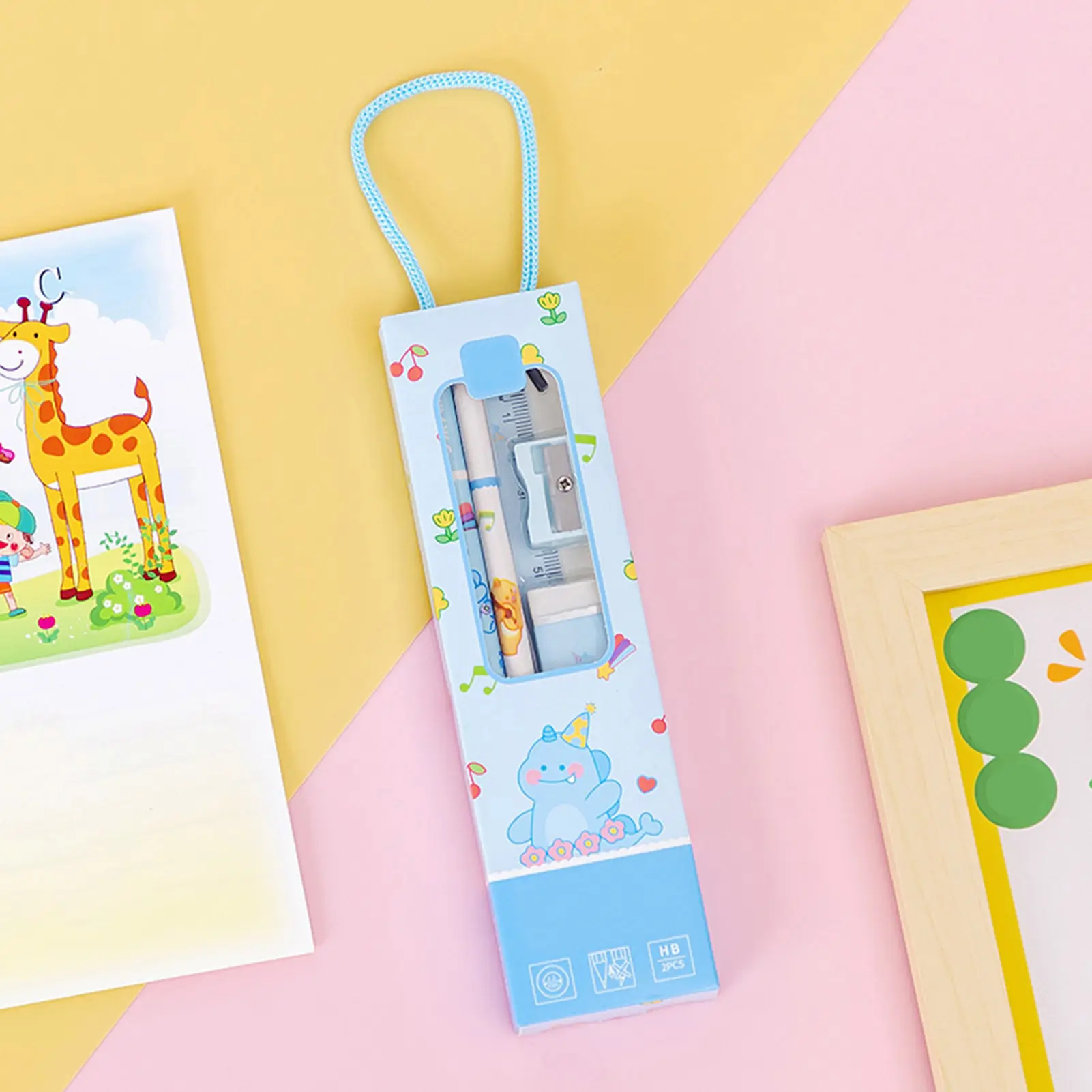 Bộ Bút Chì Bằng Gỗ, Thiết Kế Hoạt Hình, Vui Nhộn Và Chức Năng, Bộ Bút Chì Hoạt Hình 5 Trong 1, Quà Trả Lòng Cho Trẻ Em, Thích Hợp Cho Bé Trai Và Bé Gái