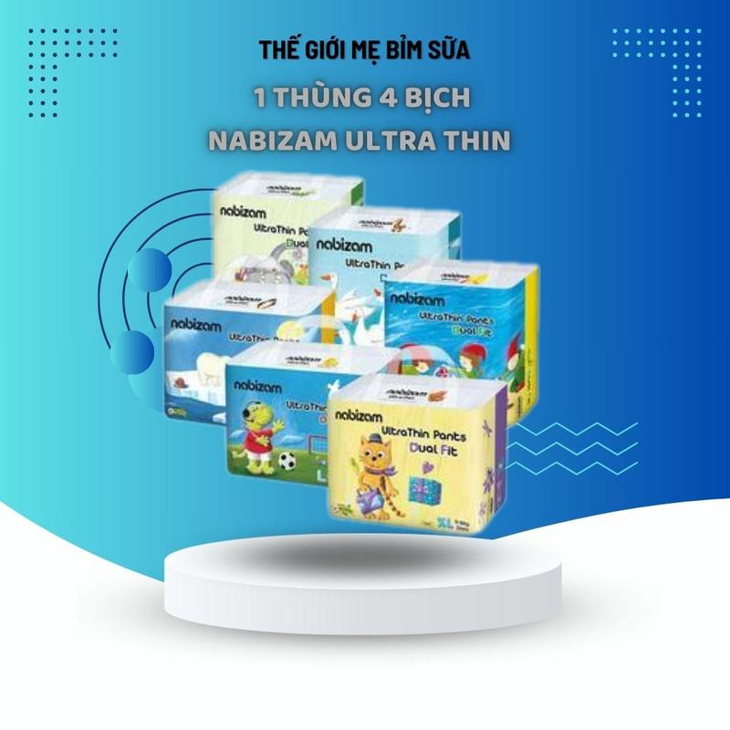 [TGMBS] [CP] Combo 2 bịch bỉm NABIZAM  Ultra Thin 4 mùa mềm mại êm mỏng, thấm hút chống tràn vượt trội đủ size cho bé