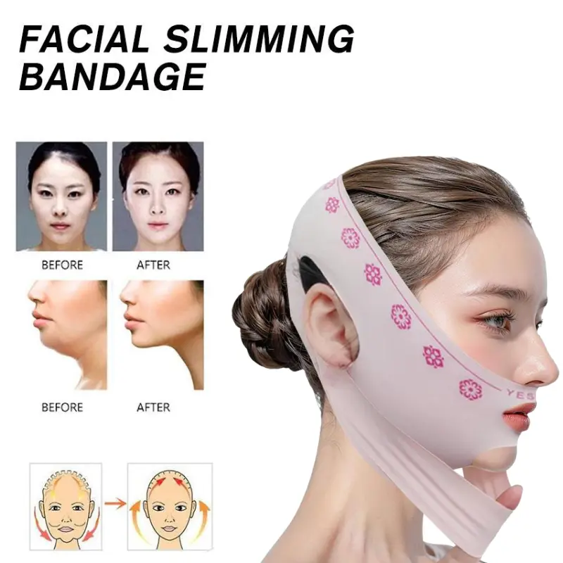 【TERSEDIA & COD】Masker Perban Pelangsing Wajah Alat Kecantikan Tidur Pembentuk Wajah Masker Dagu Berbentuk V Sabuk Pelangsing Wajah & Terapi Garis V Dagu Pembentuk Wajah Masker Pengencang Wajah & Dagu Masker Pengencang Wajah