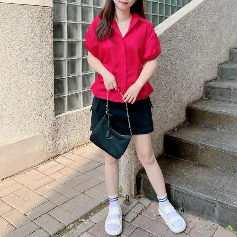 PUFFY TOP / KEMEJA WANITA KATUN POPLIN TANGAN PUFFY