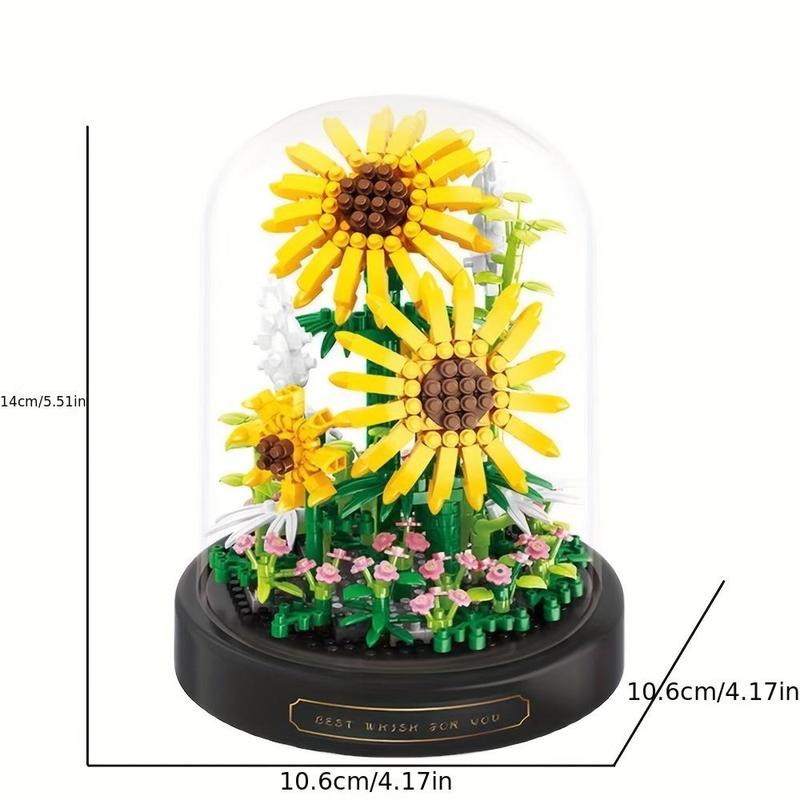Sunflower Building Block, Creative Flower Design Building Block Toy, Creative Desktop Decoration, Christmas Gift, Santa Presents 1