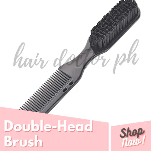 Double-sided Comb Brush Barber Vintage Carving Cleaning Black Small Beard Styling Shaving Brush Color Haircare Heatless