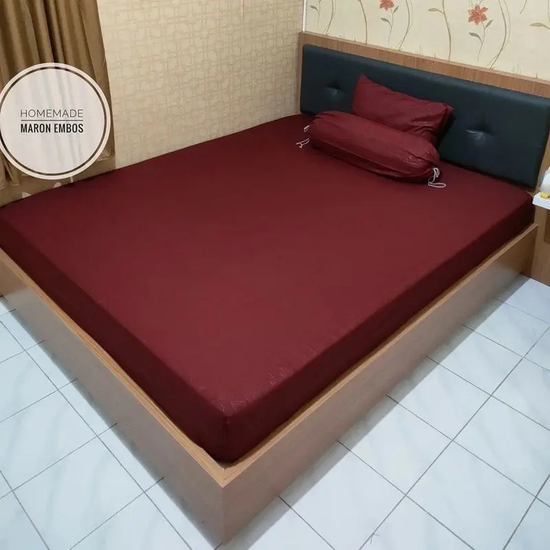 SP Homemade Tinggi 20cm Kualitas Bahan Tebal Dingin Lembut - Sarung Bantal dan Guling Sheets & Pillowcases adem Multicoloured Kain Karet Katun Resleting Seprei 8