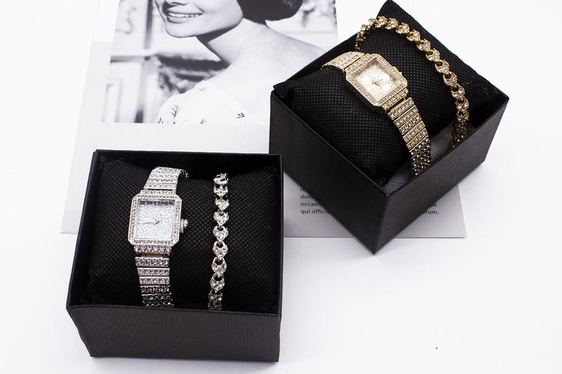 Product Introduction of Watches Set Watch Women's Bracelet Watch Suit Rhinestone Wrist Watch Women 1