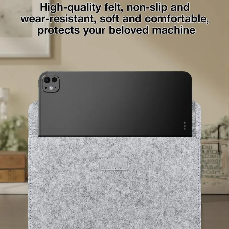 Solid Color Felt Tablet Case, Portable Tablet Storage Bag, Tablet Protective Cover for iPad, Huawei, Samsung, Xiaomi 3
