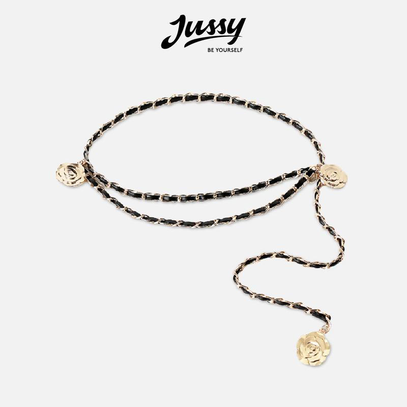 Thắt Lưng Hoa Trà JTL36 Jussy Official Kiểu Đai Váy Nữ Phối Dây Xích Và Charm Sang Chảnh Phù Hợp Nhiều Kiểu Đầm Váy Women Voan