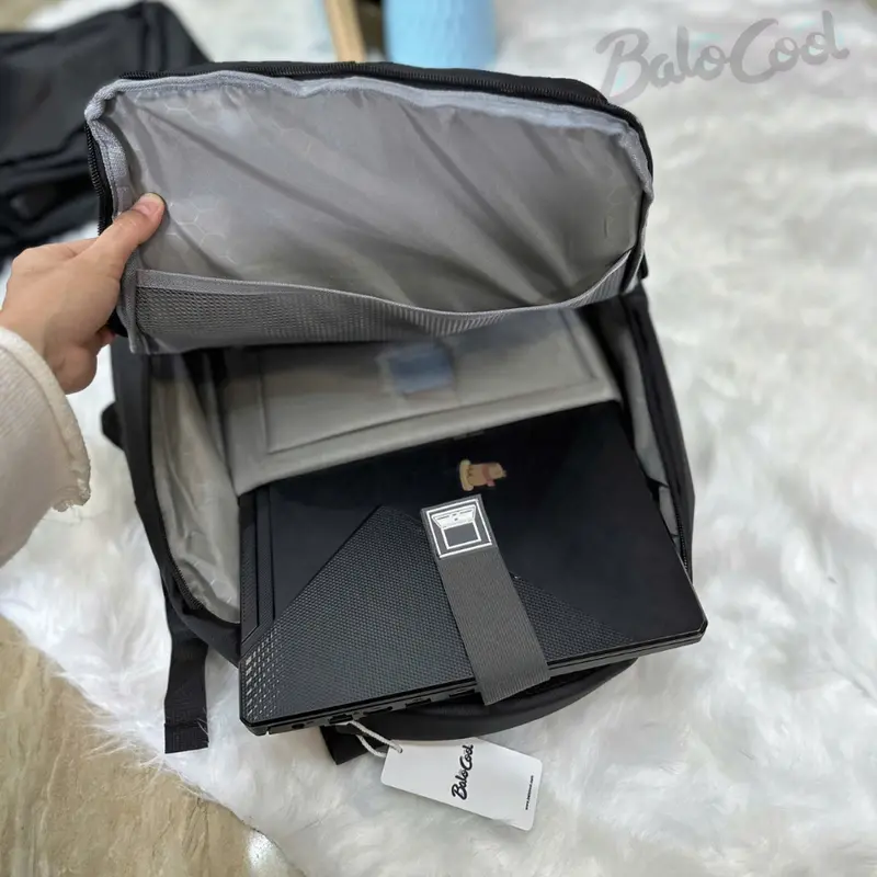 Balo Du Lịch Laptop 16inch BC753 Da PU Có Ngăn Mở Rộng 4