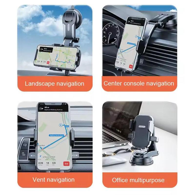 Car Phone Holder Phone Clamps On Waterfall-shaped Cars Do Not Obscure Driving Vision 360 Degree Rotation 7