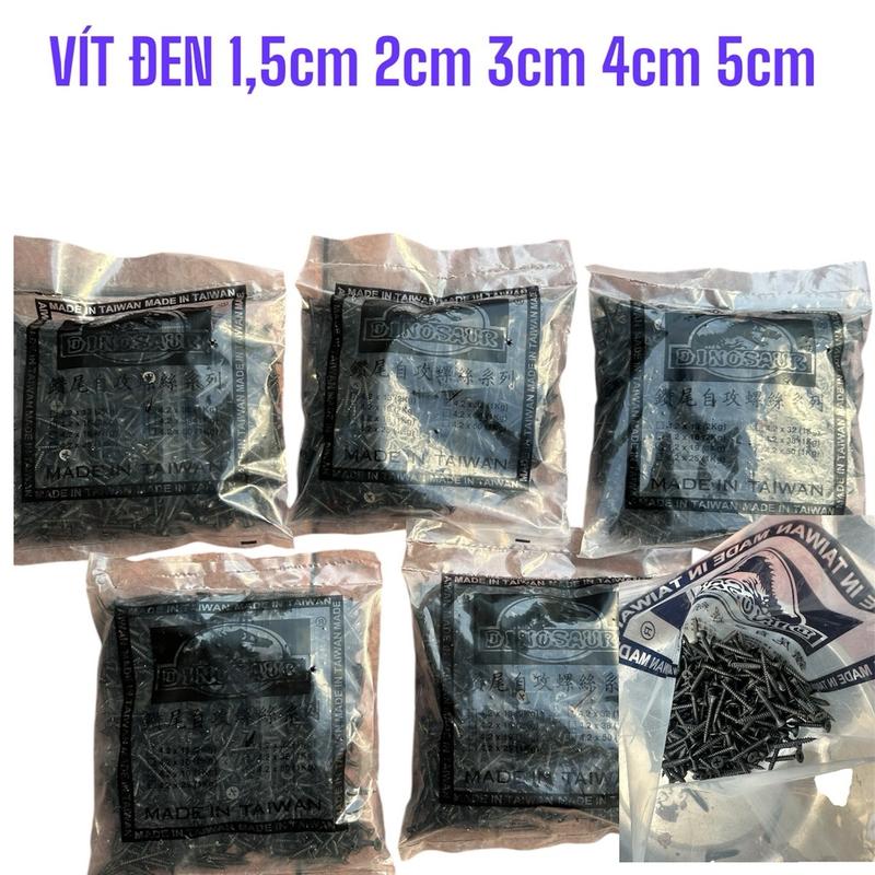 Túi 1Kg Vít Đen 1,5mm 2mm 2,5mm 3mm 4mm 5mm Vít Đen Thạch Cao Vít Đen Gỗ