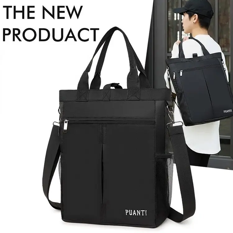 Briefcase Handbag Leisure Shoulder Bag Lightweight Nylon Waterproof College Student Shoulder Tote Bag