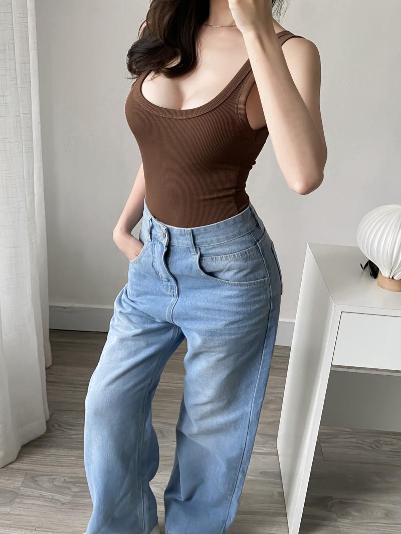 Product Introduction of M4 - GuZ Club - Quần Jeans dài Wash cạp cao ống rộng tôn dáng form unisex nam nữ có túi Mensswear Menswear Pants 9