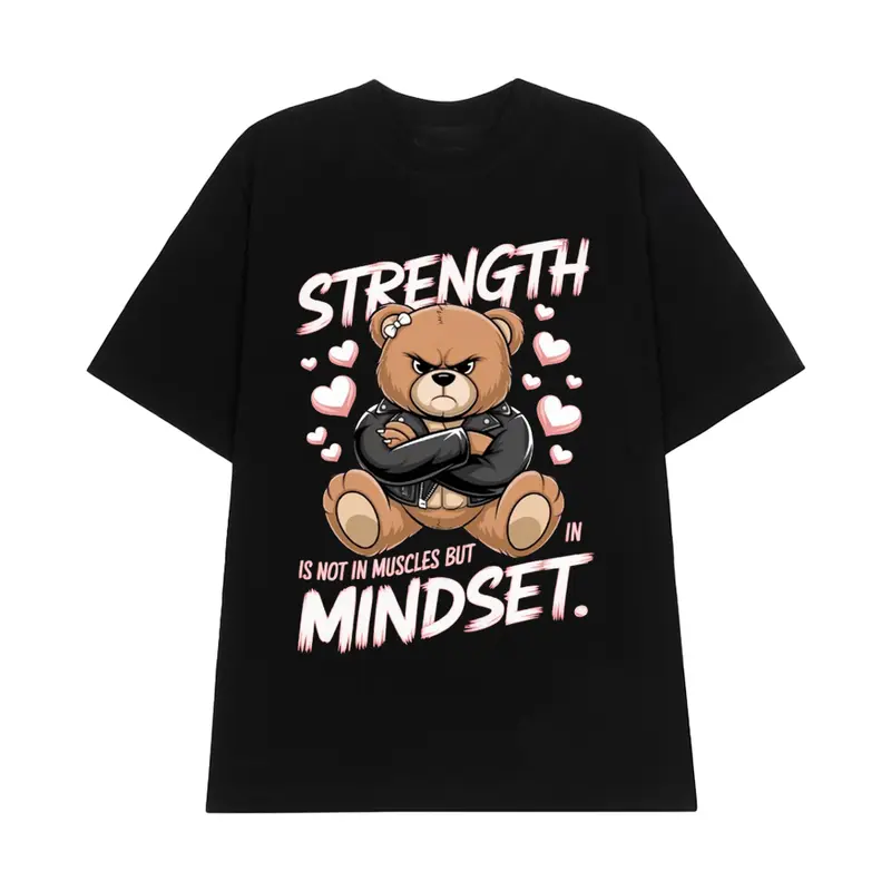 Áo Thun Papilia Teddy Power - Gấu Papilia sức mạnh Form rộng unisex nam nữ cổ tròn chất vải cotton 2c thoáng mát PP02 0