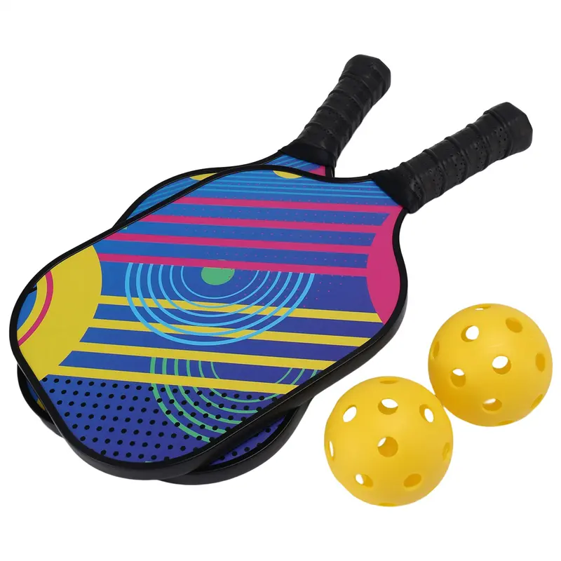Pickleball Paddles Set 2 Pickleball Paddles 4 Balls,Thin & Quick Pickleball Rackets for Outdoor Sports