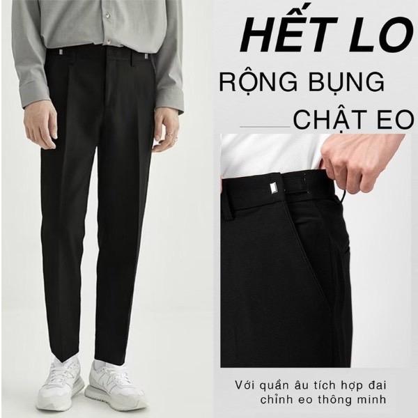 ( CÓ BIGSIZE ) Quần Âu nam sidetab Kim Ngân store điều chỉnh độ rộng vòng eo Phom dáng baggy phong cách hàn quốc Menswear Pants