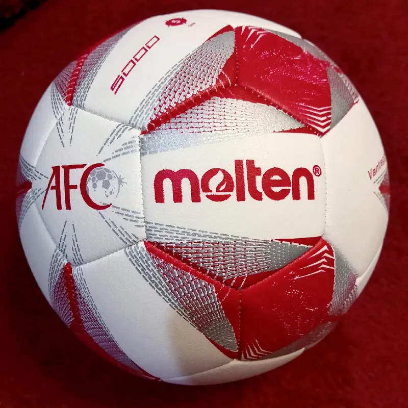 BOLA SEPAK  MOLTEN AFC NEW MERAH SIZE 5 BOLA JAHIT MESIN SATU PAKET MURAH [COD] 1