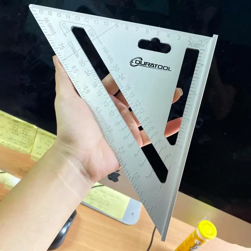 Thước Mòi Nhôm Đo Góc Tam Giác Đo Độ Nghiêng, Độ Dốc Mặt Phẳng