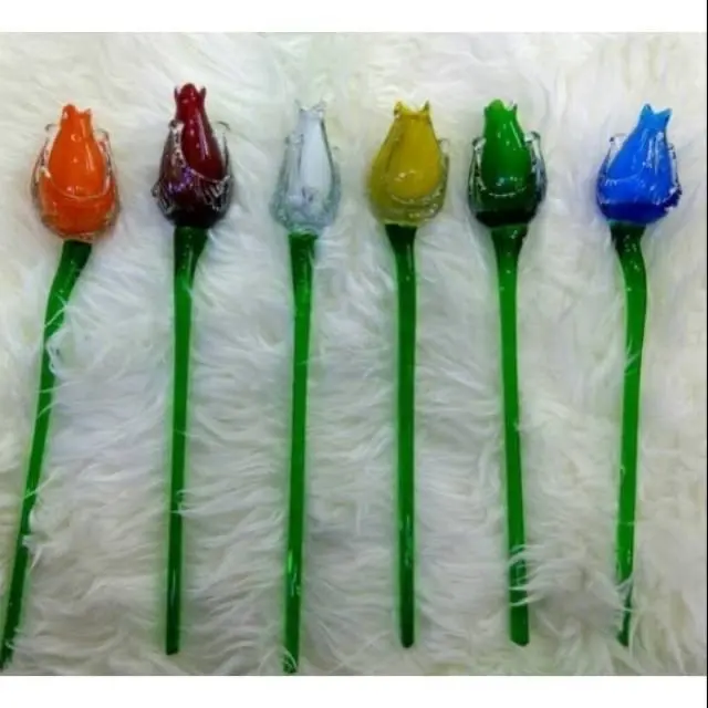 Bunga Kristal Tulip Satuan Import/ Pajangan Bunga Kristal Tulip satuan