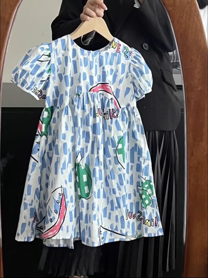 Product Introduction of Girls' Summer Dress Little Girl Princess Dress Korean Style Loose Casual T-Shirt Dress for Big Kids Summer Thin Style 16