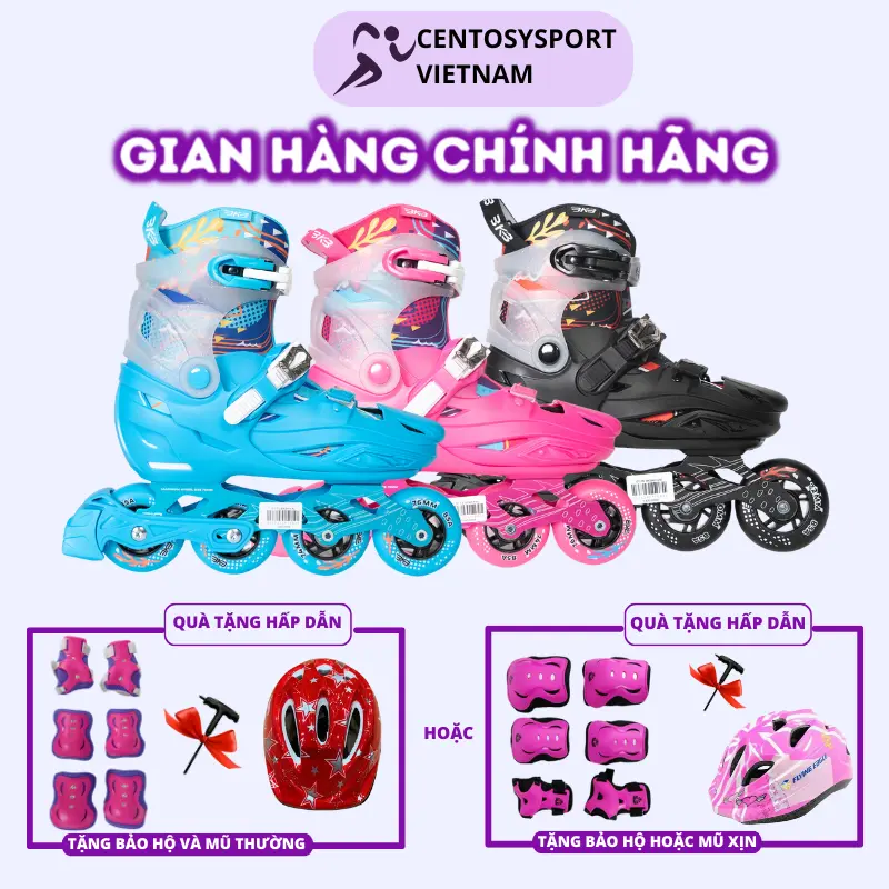 Giày Patin Trẻ Em Cao Cấp Centosy Flying Eagle K9 - Bánh cao su đặc, phanh an toan toàn Kids Sport