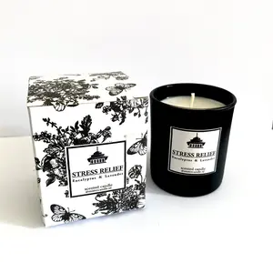 BLACK MATTE SCENTED CANDLE 60gr - Lilin Aromaterapi Bunga