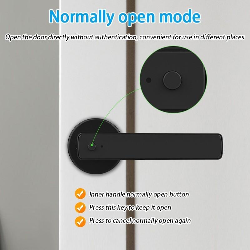 Product Introduction of Fingerprint Keyless Entry Door Lock Touchscreen Keypad Deadbolt Lock Reversible Handle Key Code Biometric Home Bedroom 6