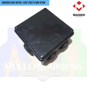 DORADOS BOX KOTAK 128X128X75 PLASTIK MERK MASKO 128 X 128 X 75MM HITAM