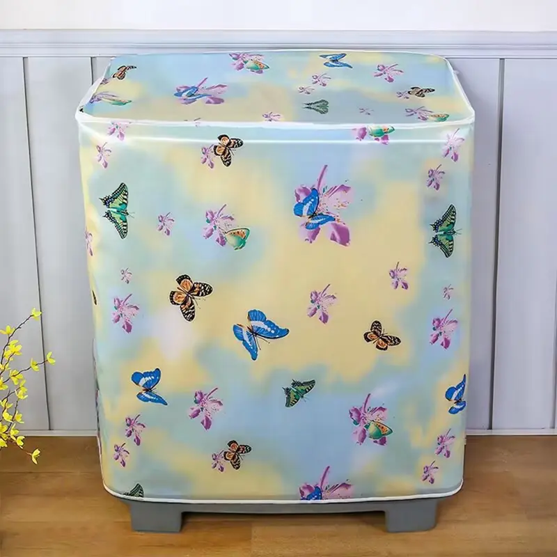 Household Washing Machine Cover Waterproof Sunscreen Double Cylinder Bar Double Cylinder Double Barrel Semi-Automatic  Washing Machine Cover Cover Universal