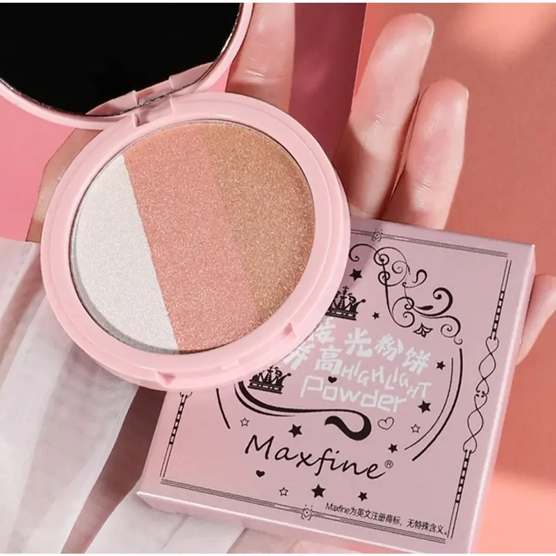 Bảng Phấn Bắt Sáng Ba Chiều Màu Sắc - Bảng Phấn Tạo Khối, Phấn Má Hồng - HICKIES 5